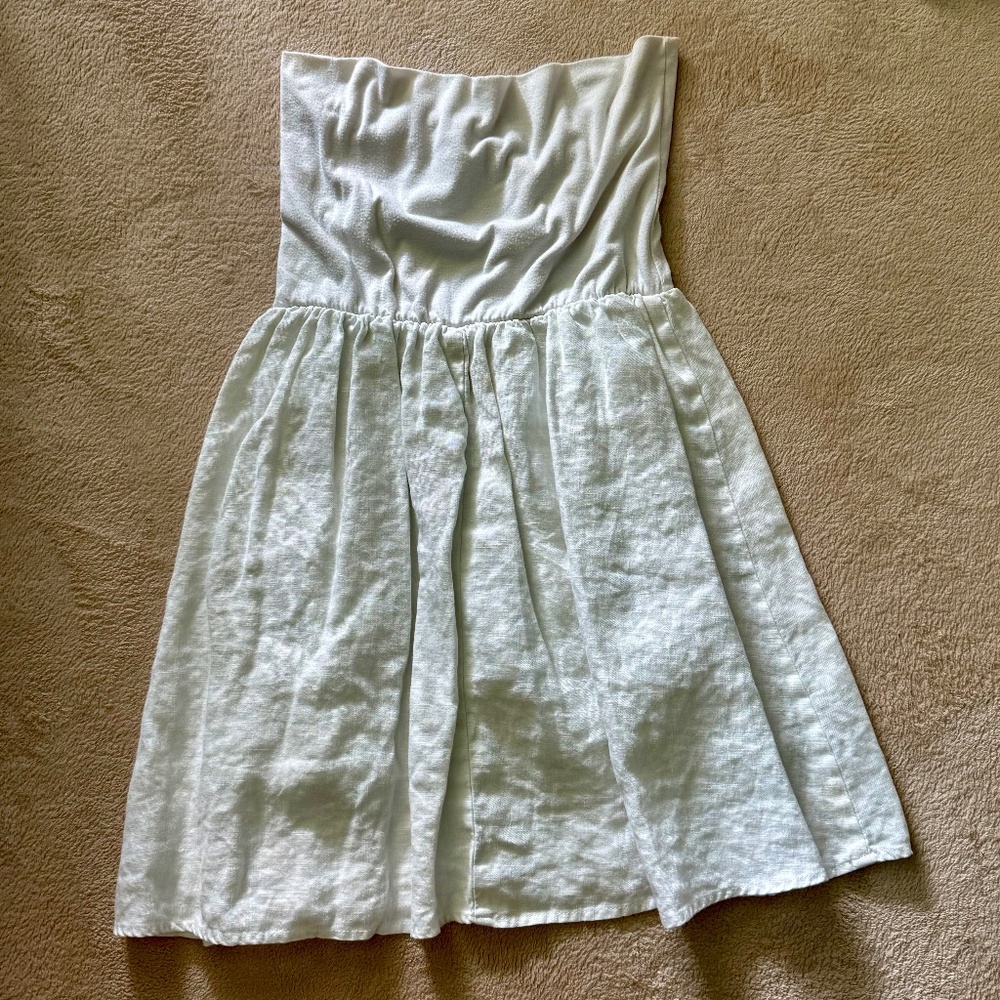 White Linen Tube Top